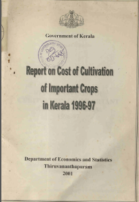 Report on Cost of Cultivation of Important Crops in Kerala 1996-97