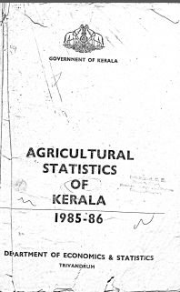 Agricultural Statistics of Kerala 1985-86