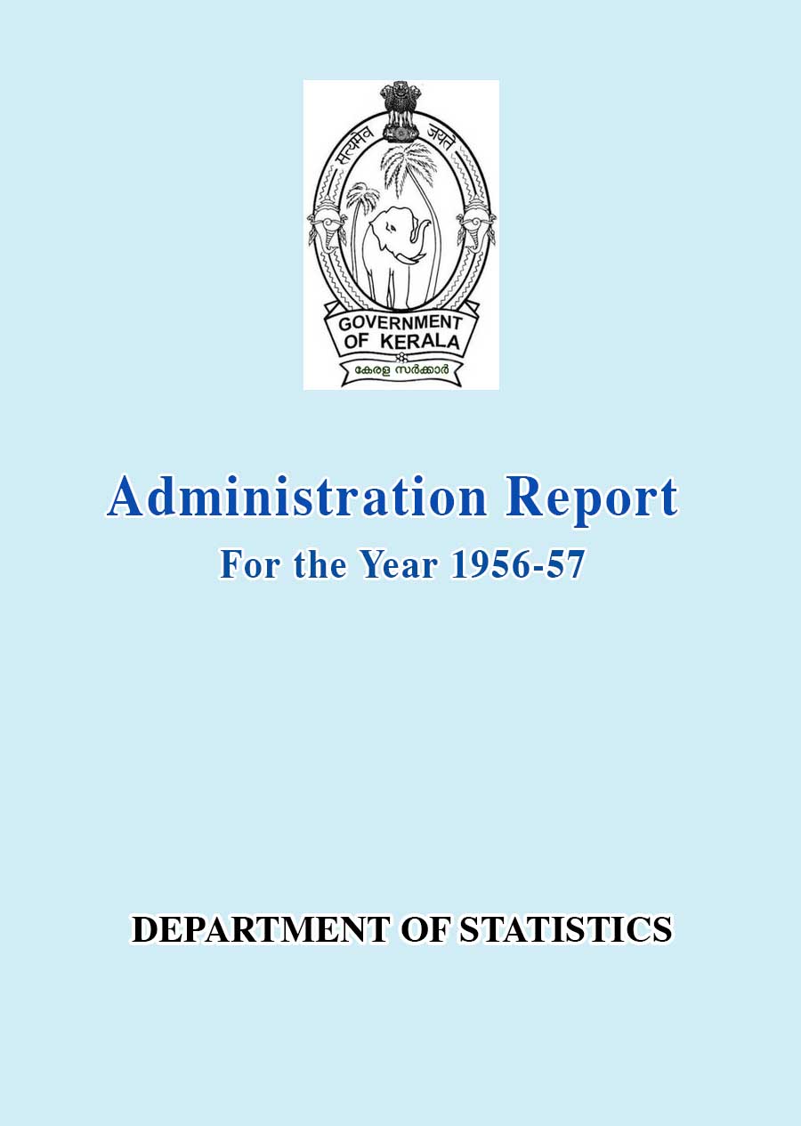 Administration Report of the Department of Statistics 1956 - 57