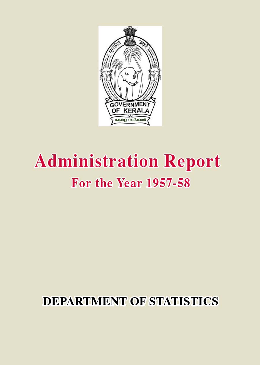 Administration Report of the Department of Statistics 1957-58