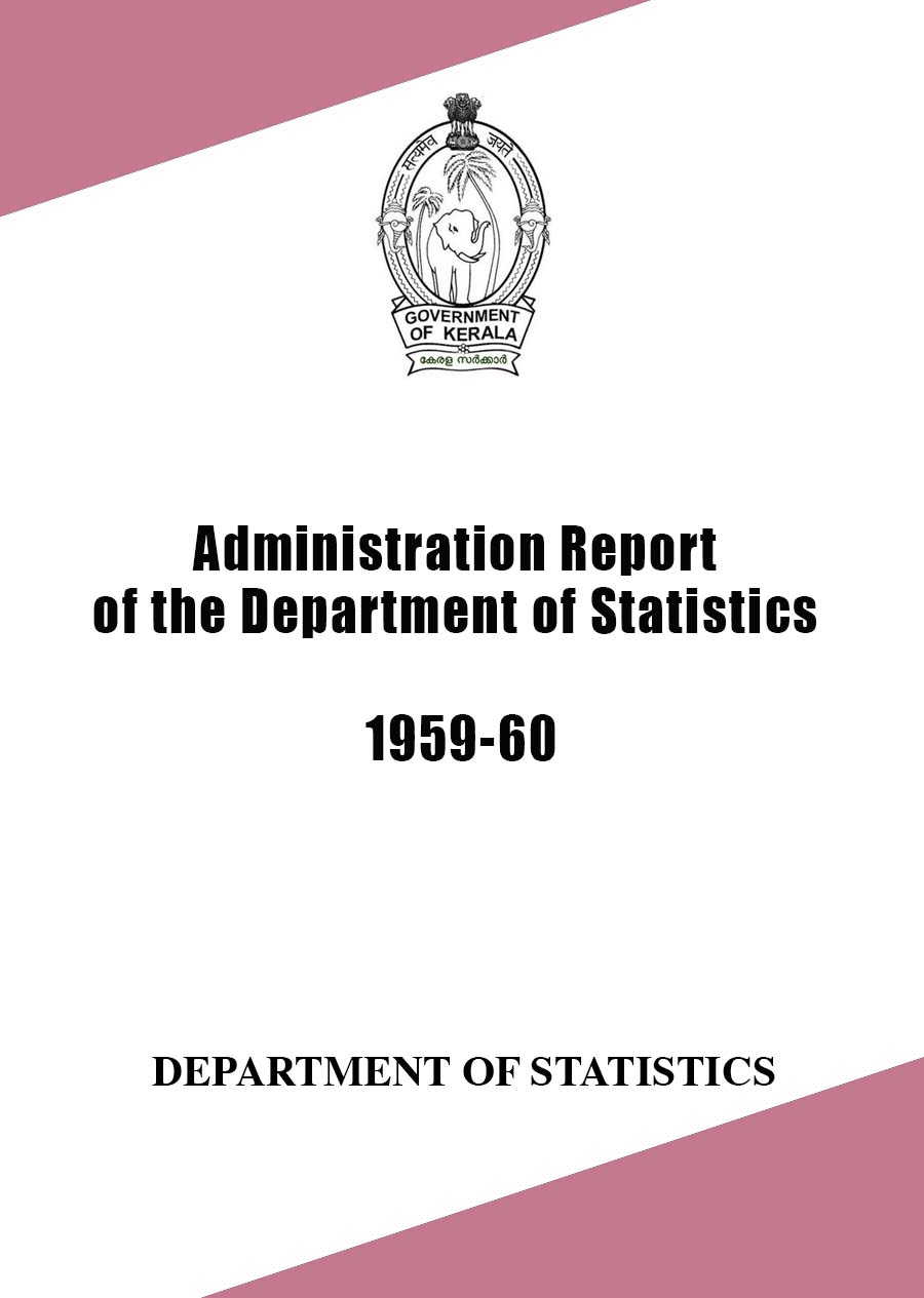 Administration Report of the Department of Statistics 1959-60