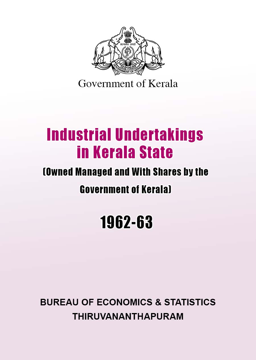 Industrial Undertakings in Kerala State 1962-63