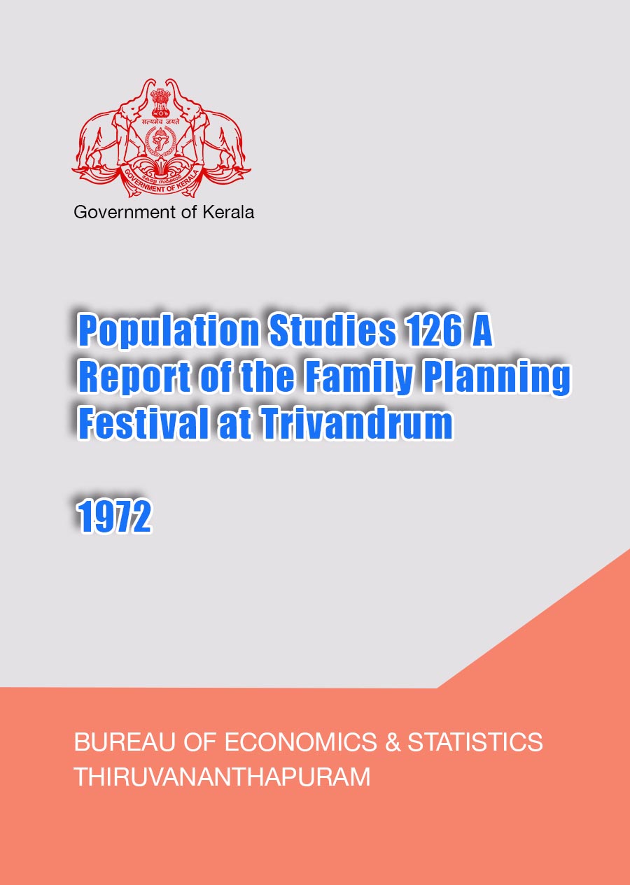 Population Studies 126 A Report of the Family Planning Festival at Trivandrum 1972