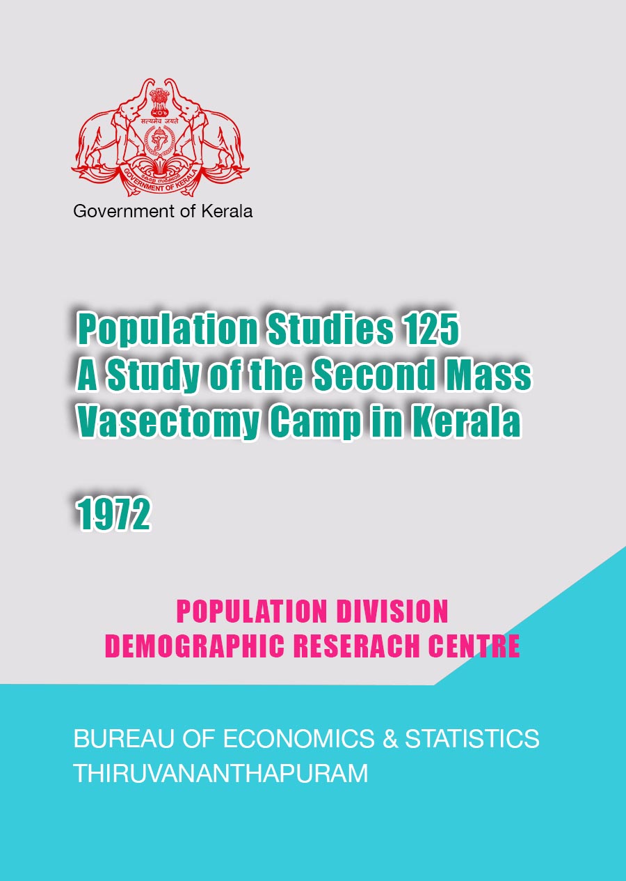 Population Studies 125 A Study of the Second Mass Vasectomy Camp in Kerala 1972