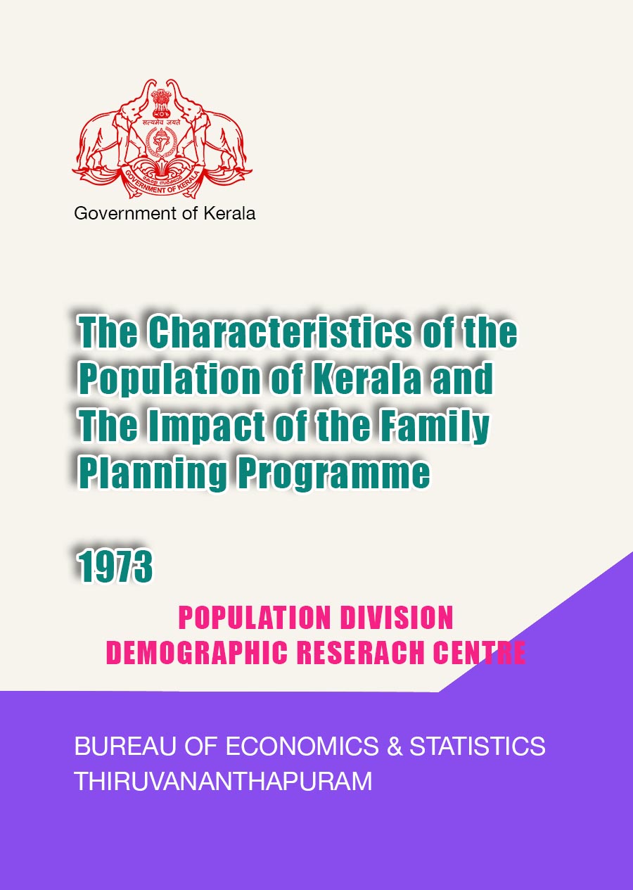 The Characteristics of the Population of Kerala and The Impact of the Family Planning Programme 1973