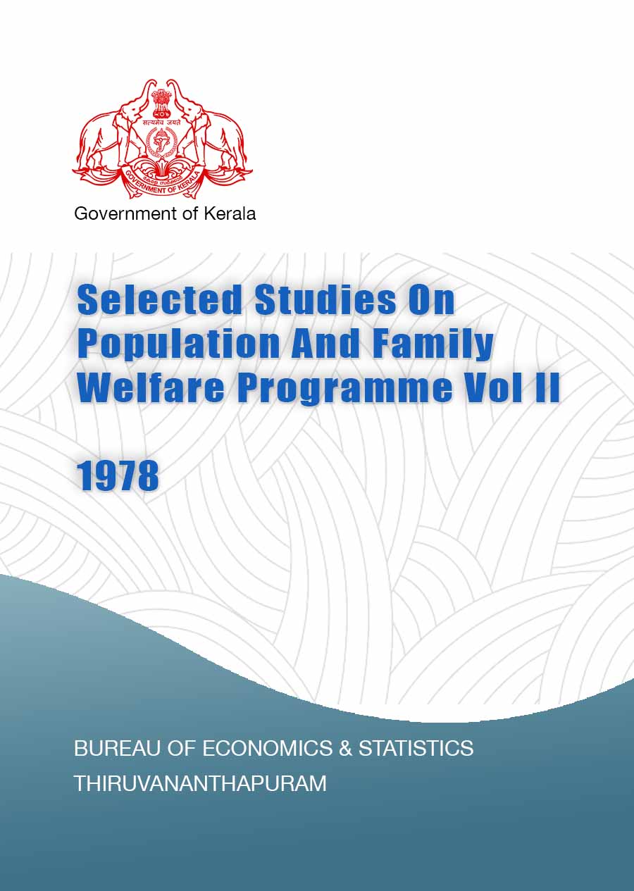 Selected Studies On Population And Family Welfare Programme Vol II