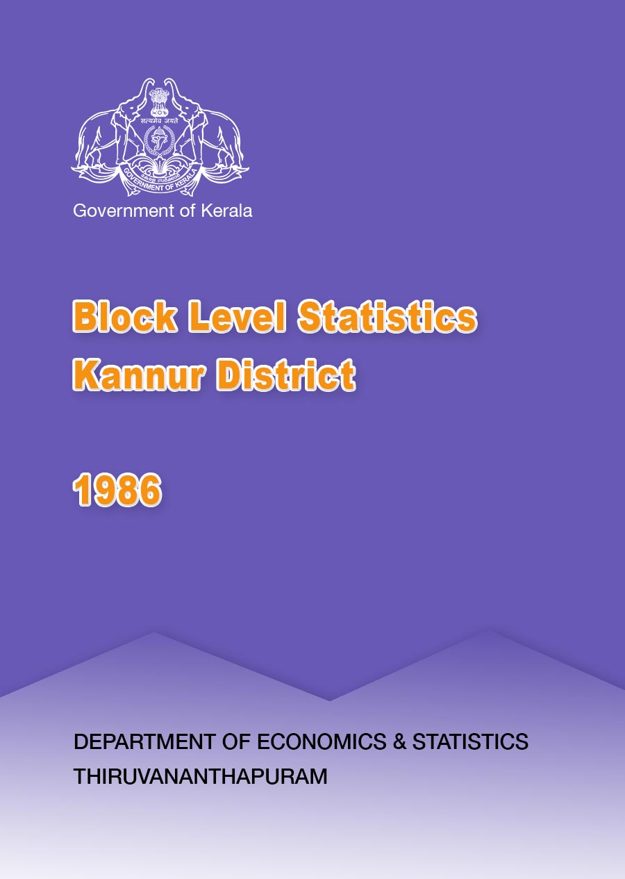 Block Level Statistics Kannur District 1986