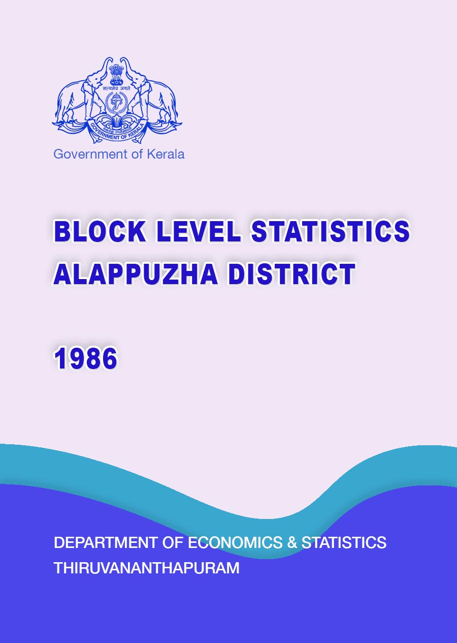 Block Level Statistics Alappuzha District 1986