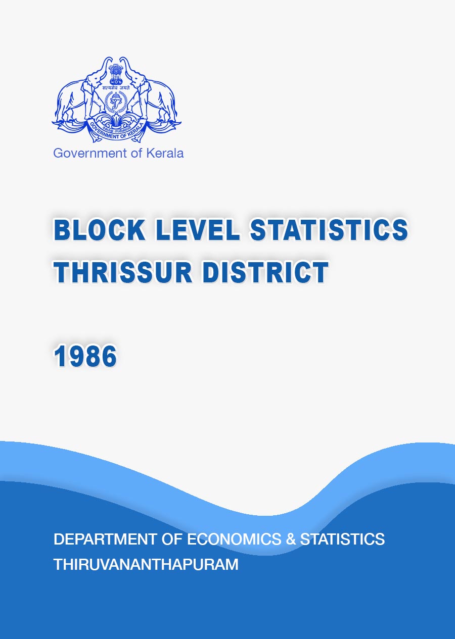 Block Level Statistics Thrissur District 1986