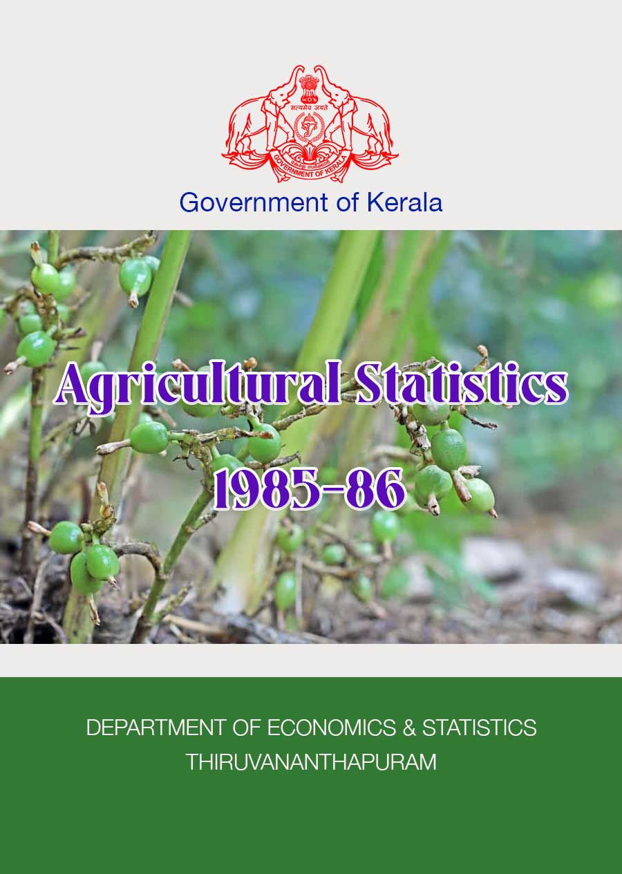 Agricultural Statistics of Kerala 1985-86