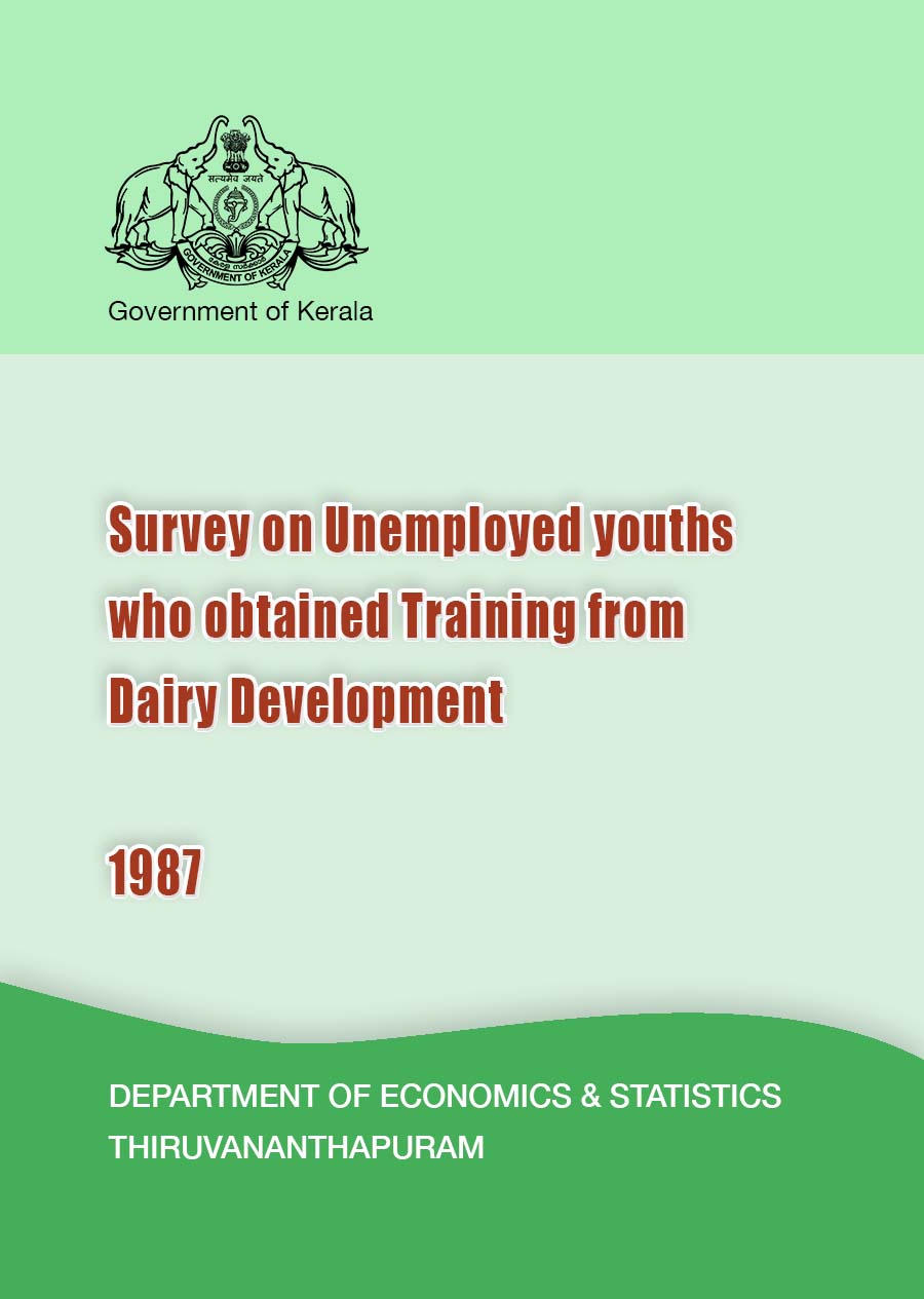 Survey on Unemployed youths who obtained Training from Dairy Development 1987