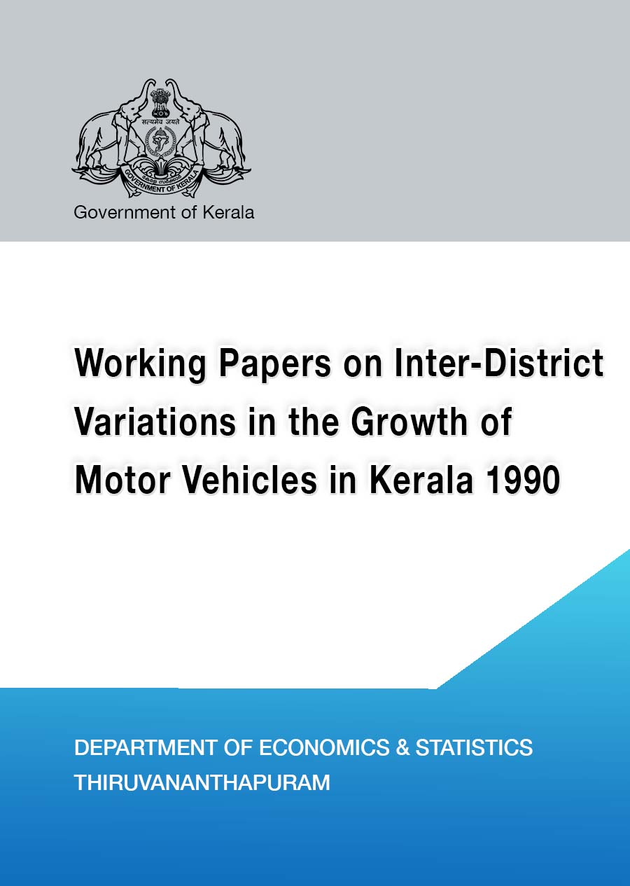 Working Papers on Inter-District Variations in the Growth of Motor Vehicles in Kerala 1990