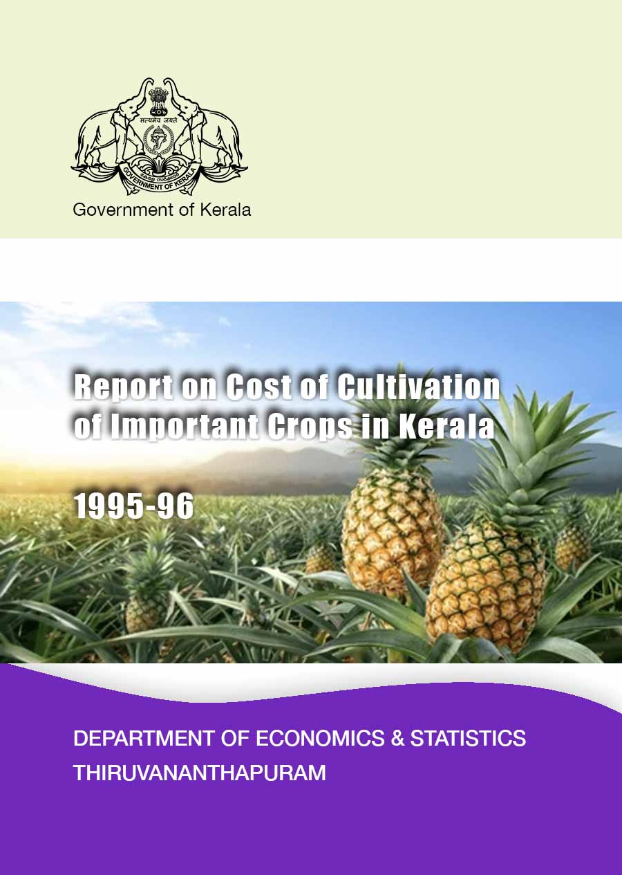 Cost of Cultivation of Important Crops in Kerala 1995-96