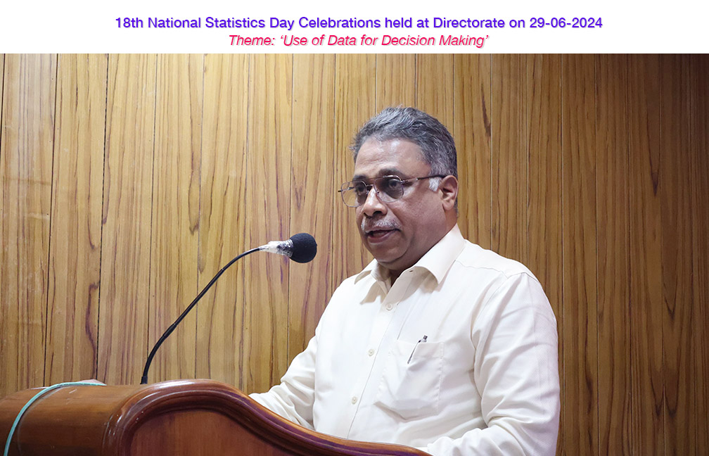 18th National Statistics Day Celebrations held on 29 June 2024 at Directorate of Economics & Statistics