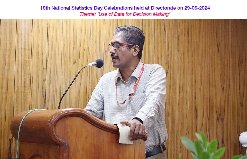 18th National Statistics Day Celebrations held on 29 June 2024 at Directorate of Economics & Statistics