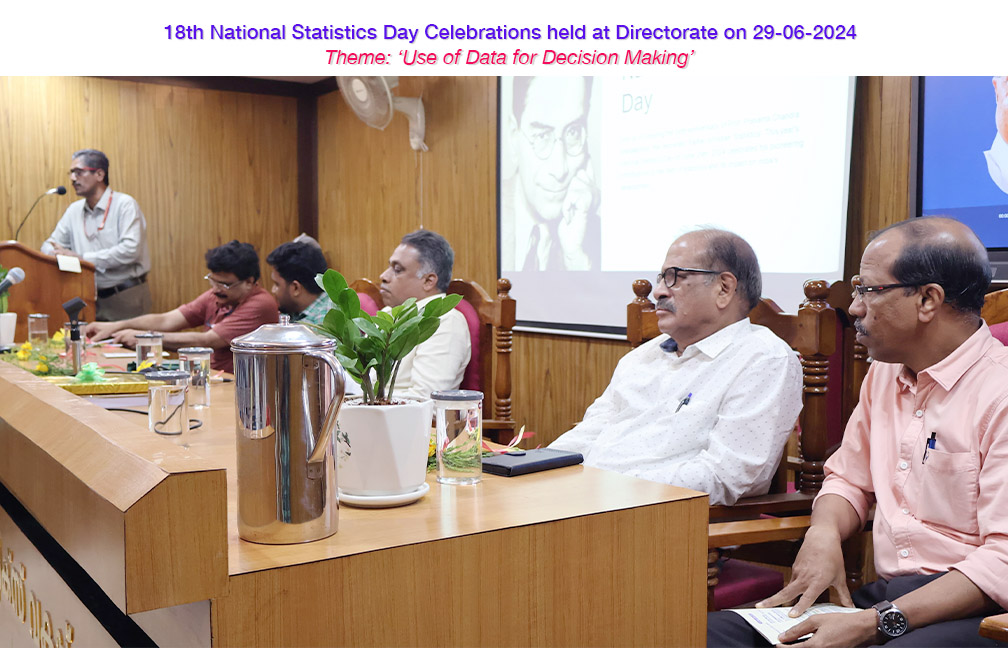 18th National Statistics Day Celebrations held on 29 June 2024 at Directorate of Economics & Statistics
