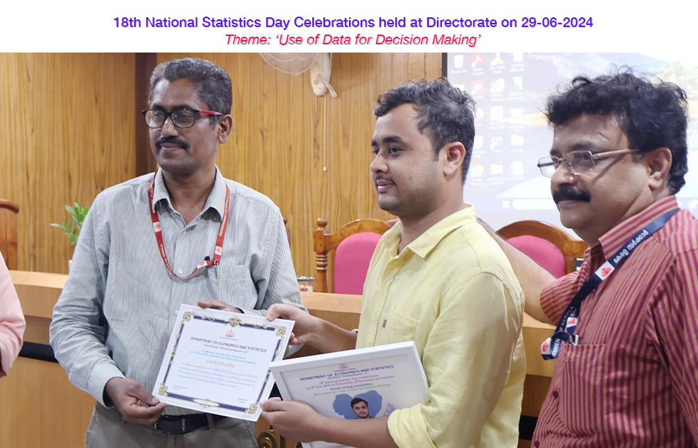 18th National Statistics Day Celebrations held on 29 June 2024 at Directorate of Economics & Statistics