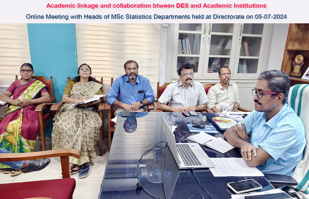 Online meeting held on 05-07-2024 with Colleges in Kerala having MSc Statistics prgramme