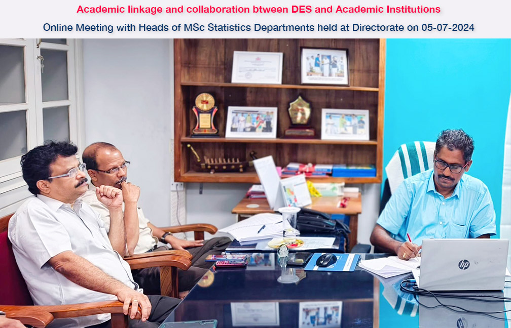 Online meeting held on 05-07-2024 with Colleges in Kerala having MSc Statistics prgramme