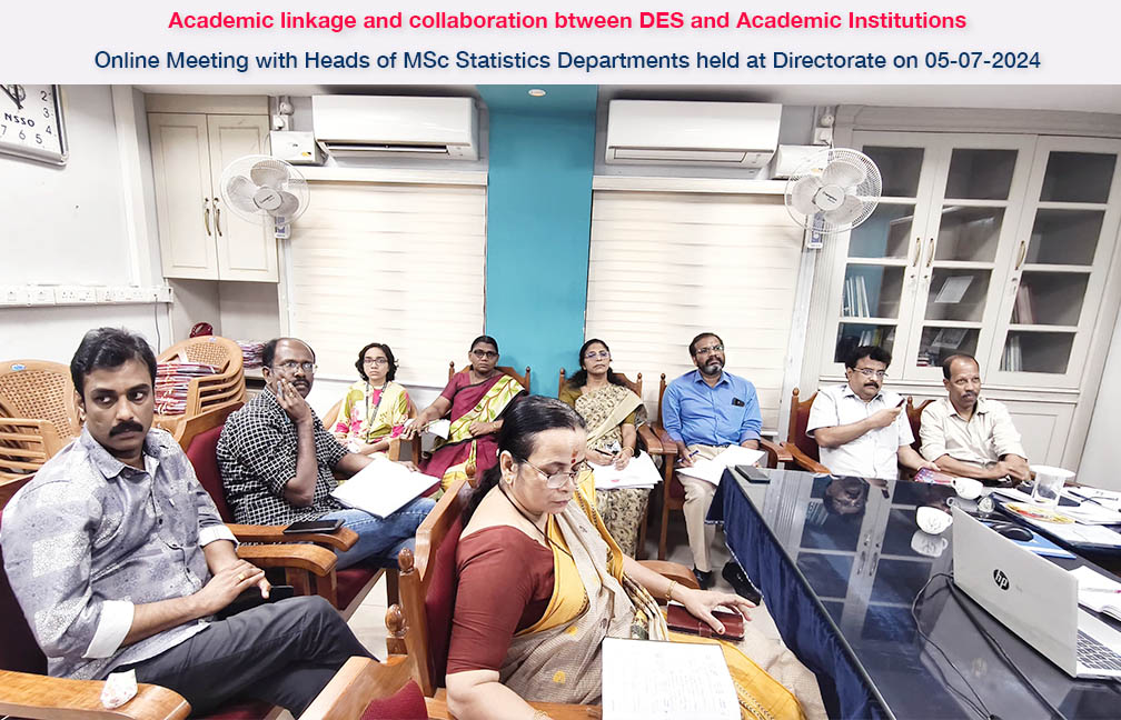 Online meeting held on 05-07-2024 with Colleges in Kerala having MSc Statistics prgramme