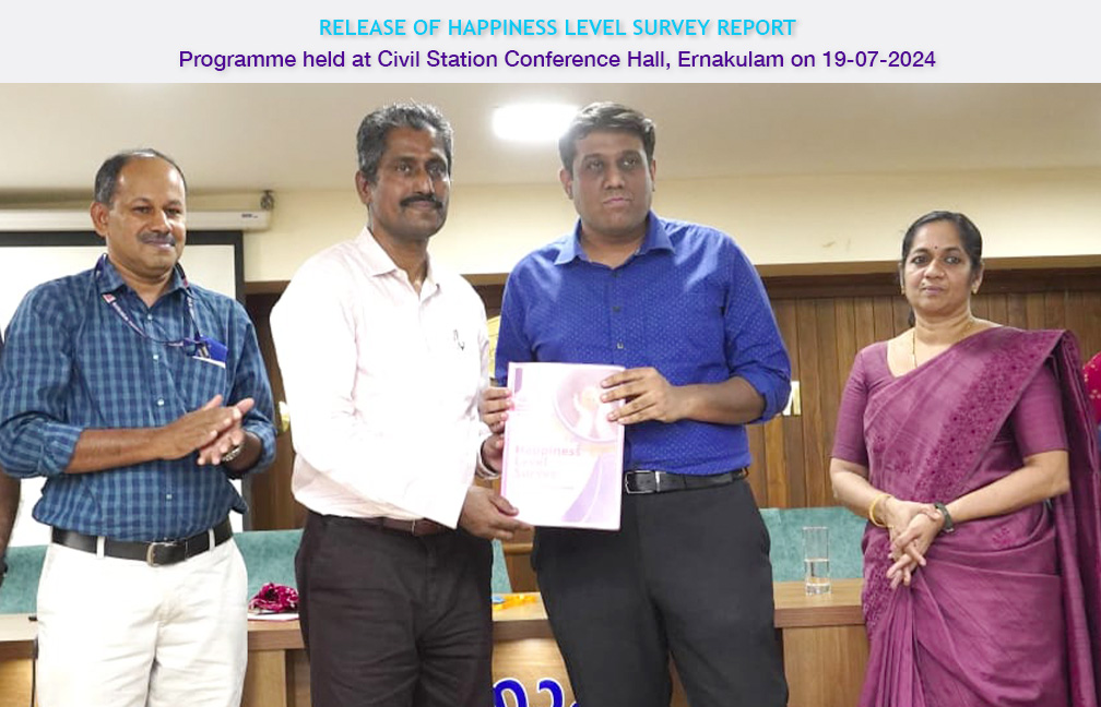 Release of Happiness Survey report held at Ernakulam on 19 July 2024