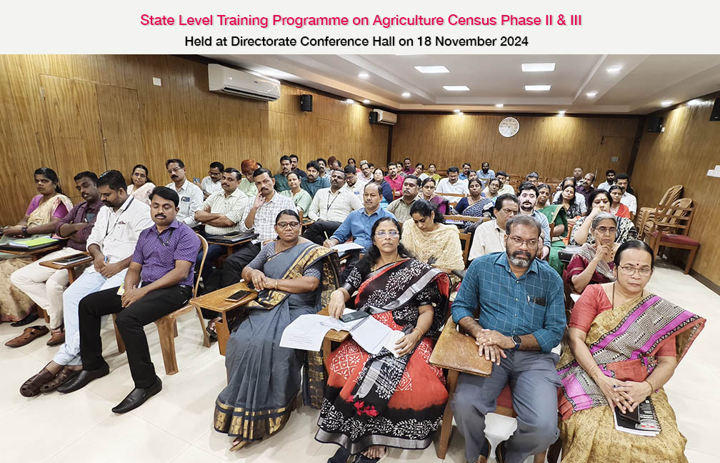Training on Agriculture Census Phase II & III held on 18-11-2024