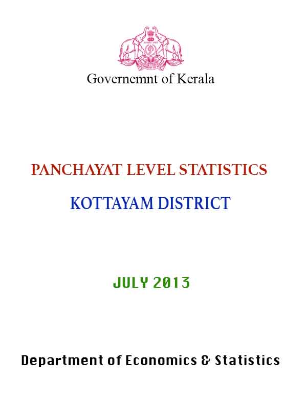 Panchayat level statistics 2011 Kottayam district