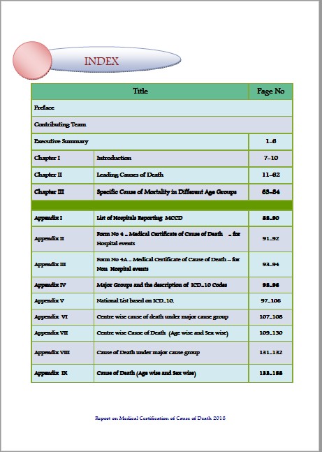 Report on Medical Certificate on Cause of Death 2018