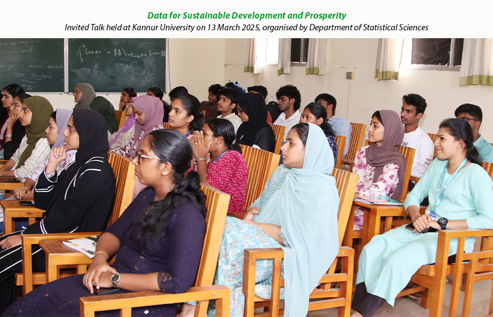 Invited Talk on Data for Sustainable Development held at Kannur University on 13-03-2025.
