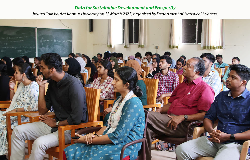 Invited Talk on Data for Sustainable Development held at Kannur University on 13-03-2025.