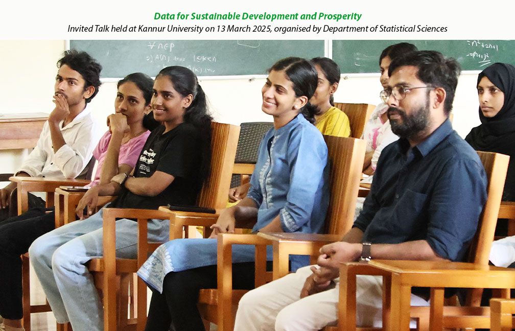 Invited Talk on Data for Sustainable Development held at Kannur University on 13-03-2025.