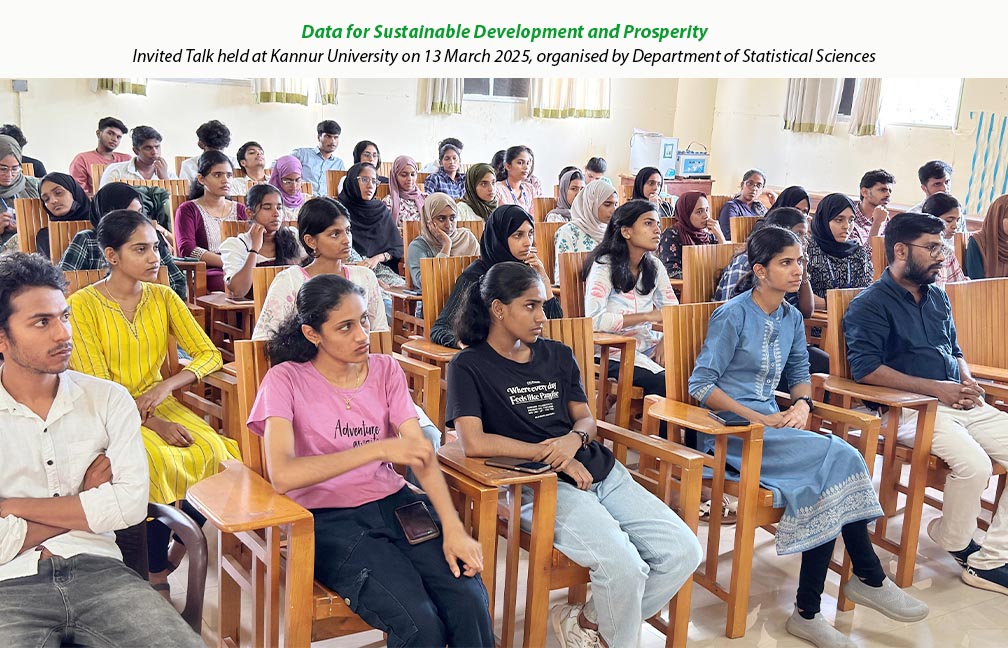 Invited Talk on Data for Sustainable Development held at Kannur University on 13-03-2025.