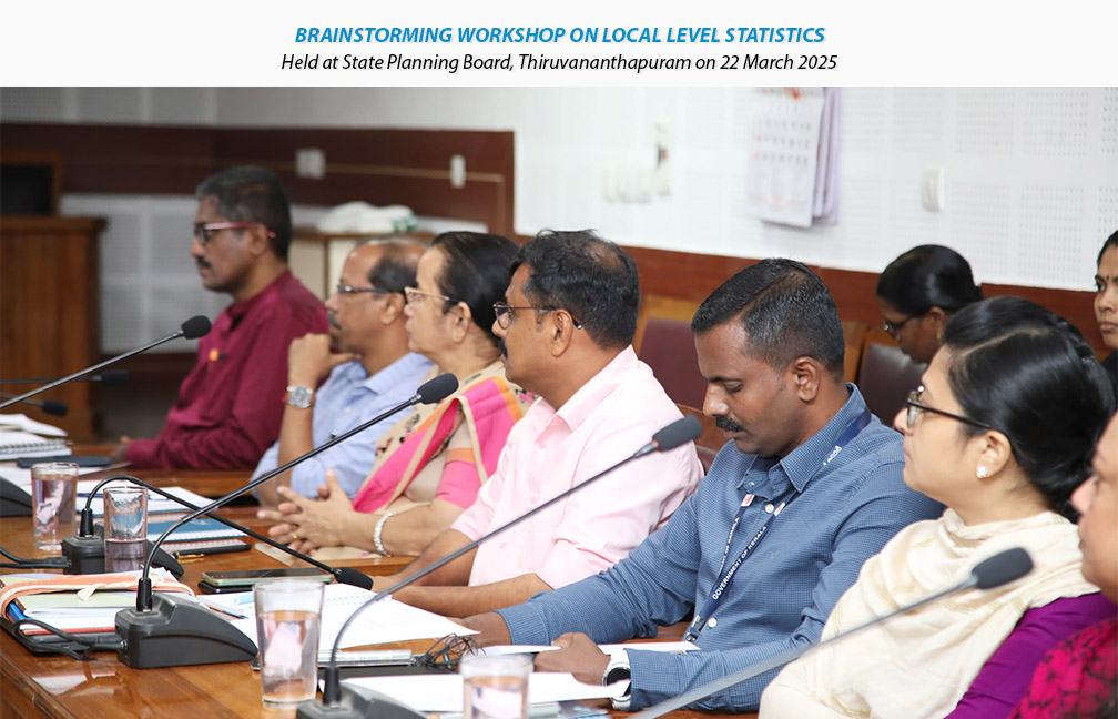Brainstorming workshop on Local Level Statistics held at State Planning Board on 22-03-2025.