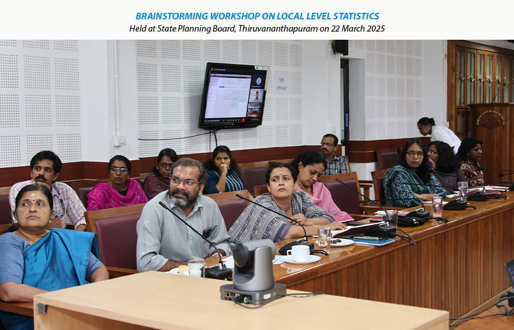 Brainstorming workshop on Local Level Statistics held at State Planning Board on 22-03-2025.