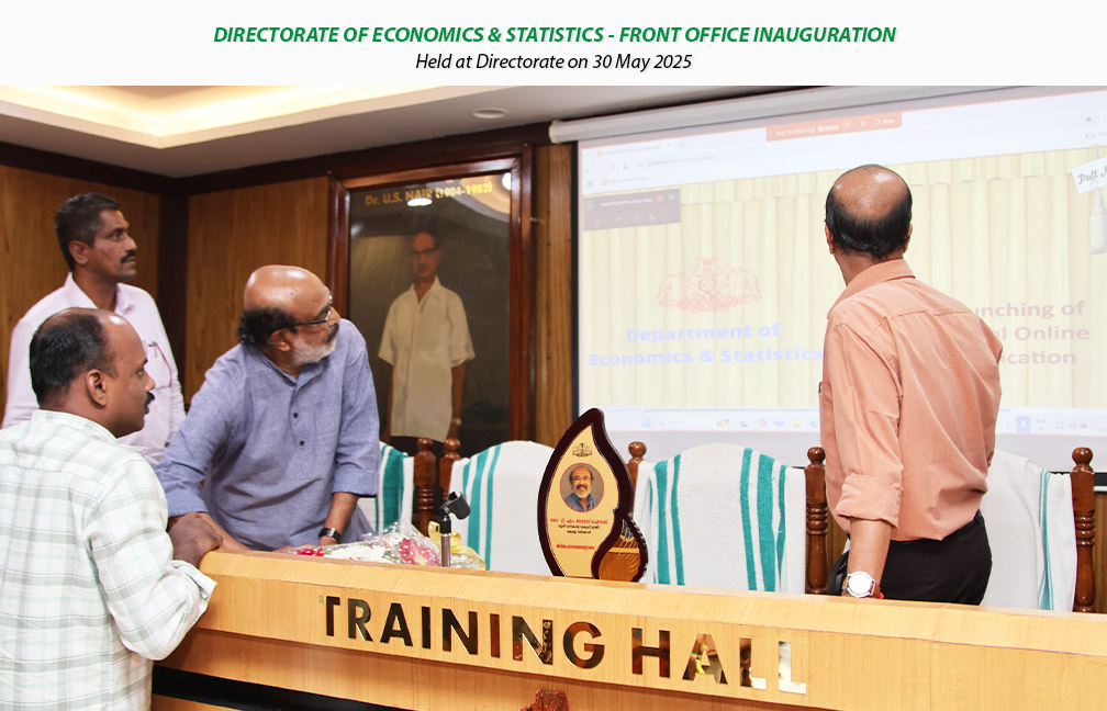 Front office inauguration held at Directorate on 30-05-2025, inaugurated by Dr. T M Thomas Isaac, Former Finance Minister Kerala.