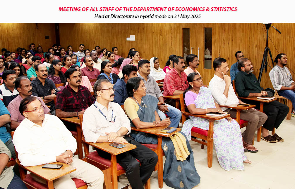 Meeting of all staff of the Department of Economics & Statistics held on 31-05-2025.