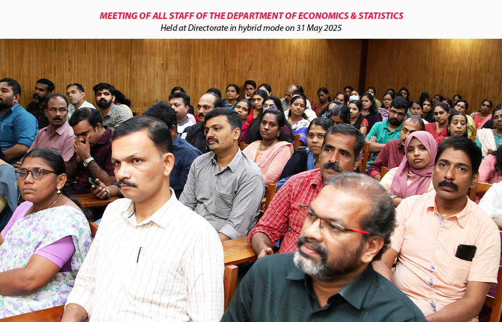 Meeting of all staff of the Department of Economics & Statistics held on 31-05-2025.