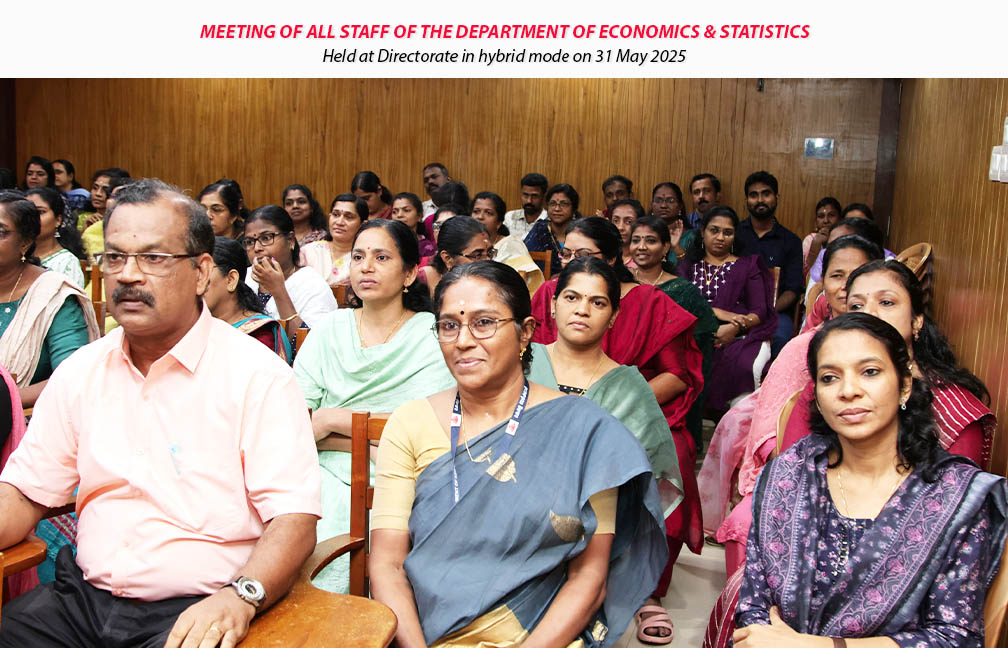 Meeting of all staff of the Department of Economics & Statistics held on 31-05-2025.