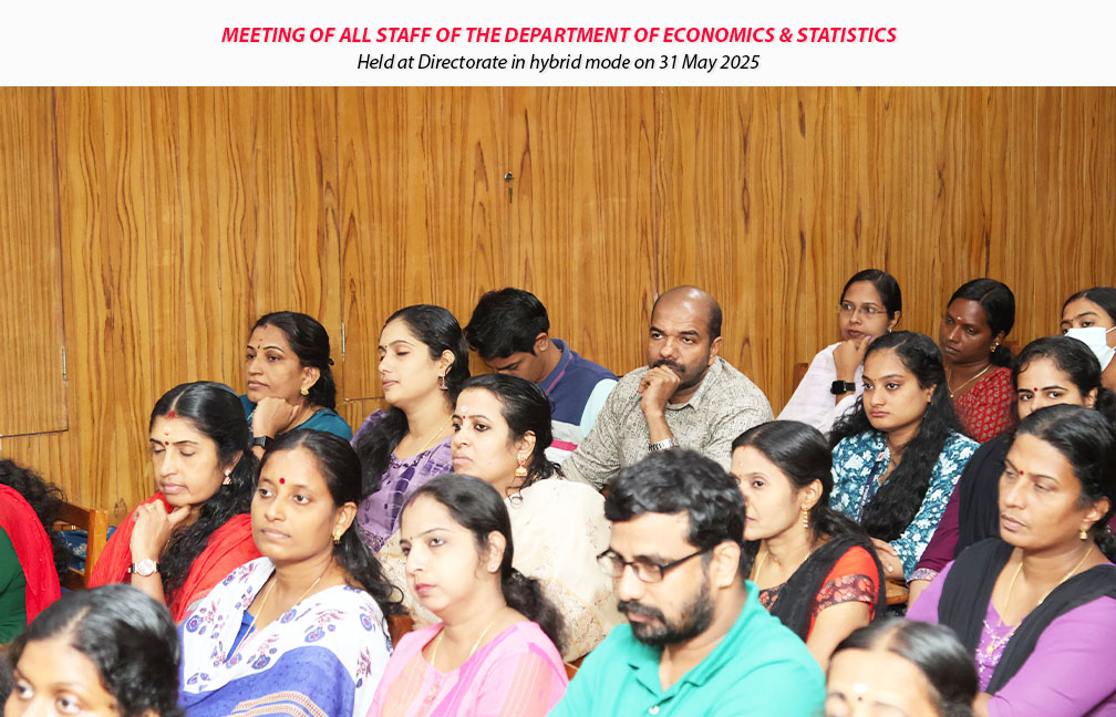 Meeting of all staff of the Department of Economics & Statistics held on 31-05-2025.