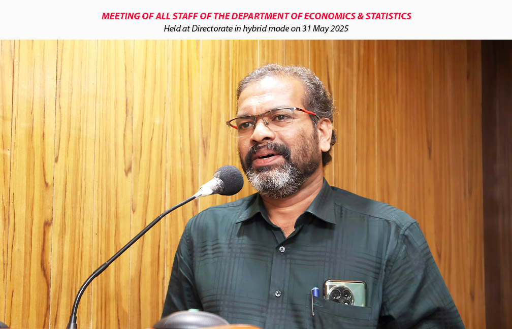 Meeting of all staff of the Department of Economics & Statistics held on 31-05-2025.