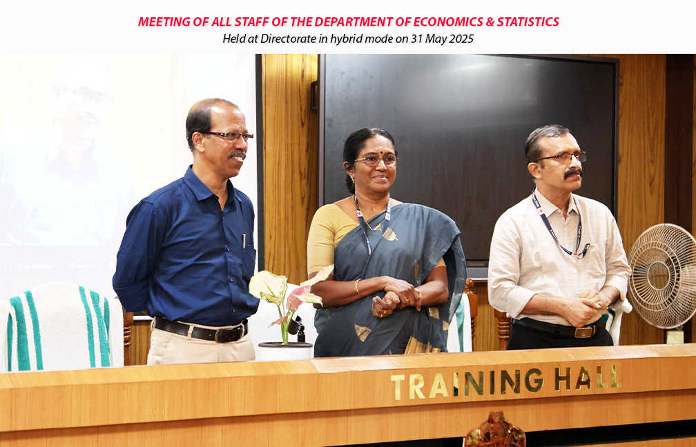 Meeting of all staff of the Department of Economics & Statistics held on 31-05-2025.