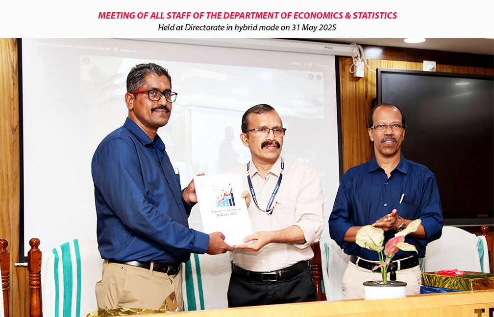 Meeting of all staff of the Department of Economics & Statistics held on 31-05-2025.