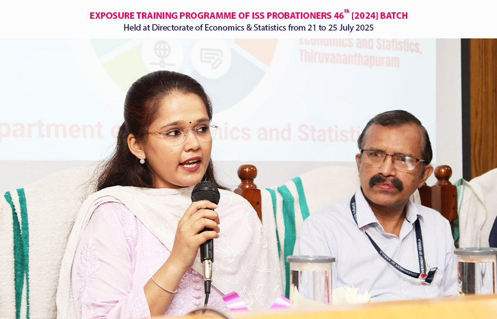 Exposure training of probationers of ISS 2024 batch held at Directorate on 21-07-2025. Ms. Soumya Mishra from UP.