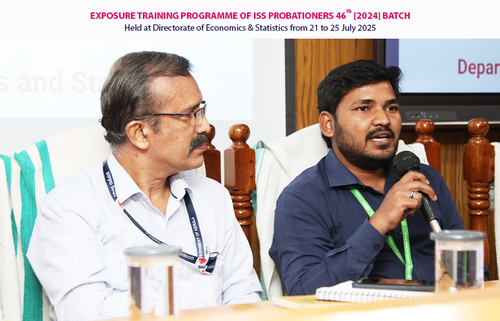 Exposure training of probationers of ISS 2024 batch held at Directorate on 21-07-2025. Mr. Ravi Shankar Maurya from UP.