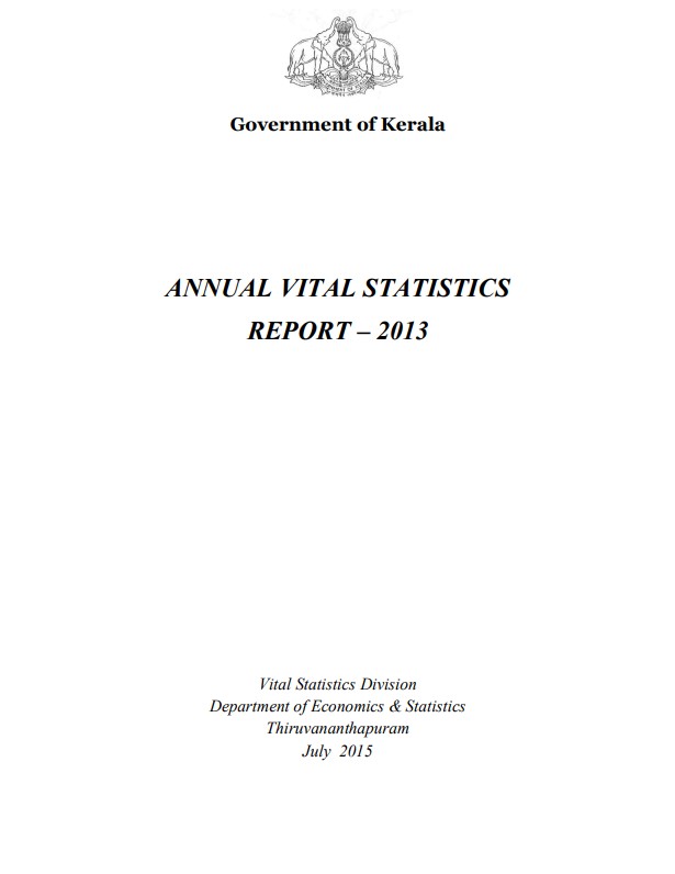 Annual Vital Statistics Report 2013