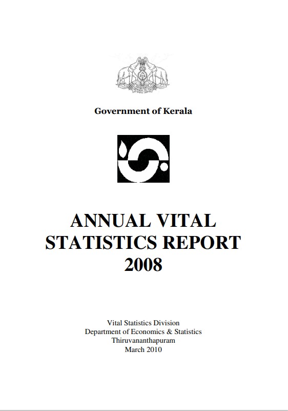 Annual Vital Statistics Report  2008 