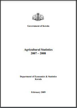 Report on Agriculture Statistics 2007-2008